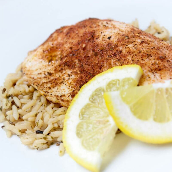 Baked tilapia entrée