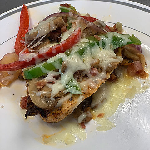 Monterrey grilled chicken for anniversary party catering by Rx Catering