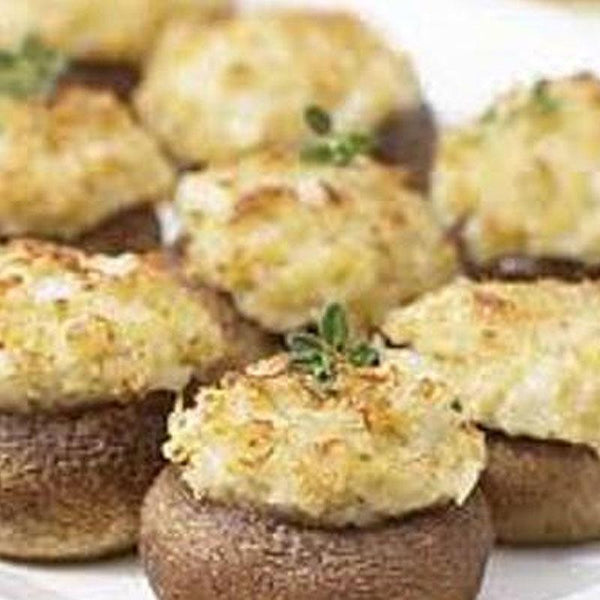 Stuffed mushrooms appetizer for bridal shower catering by Rx Catering